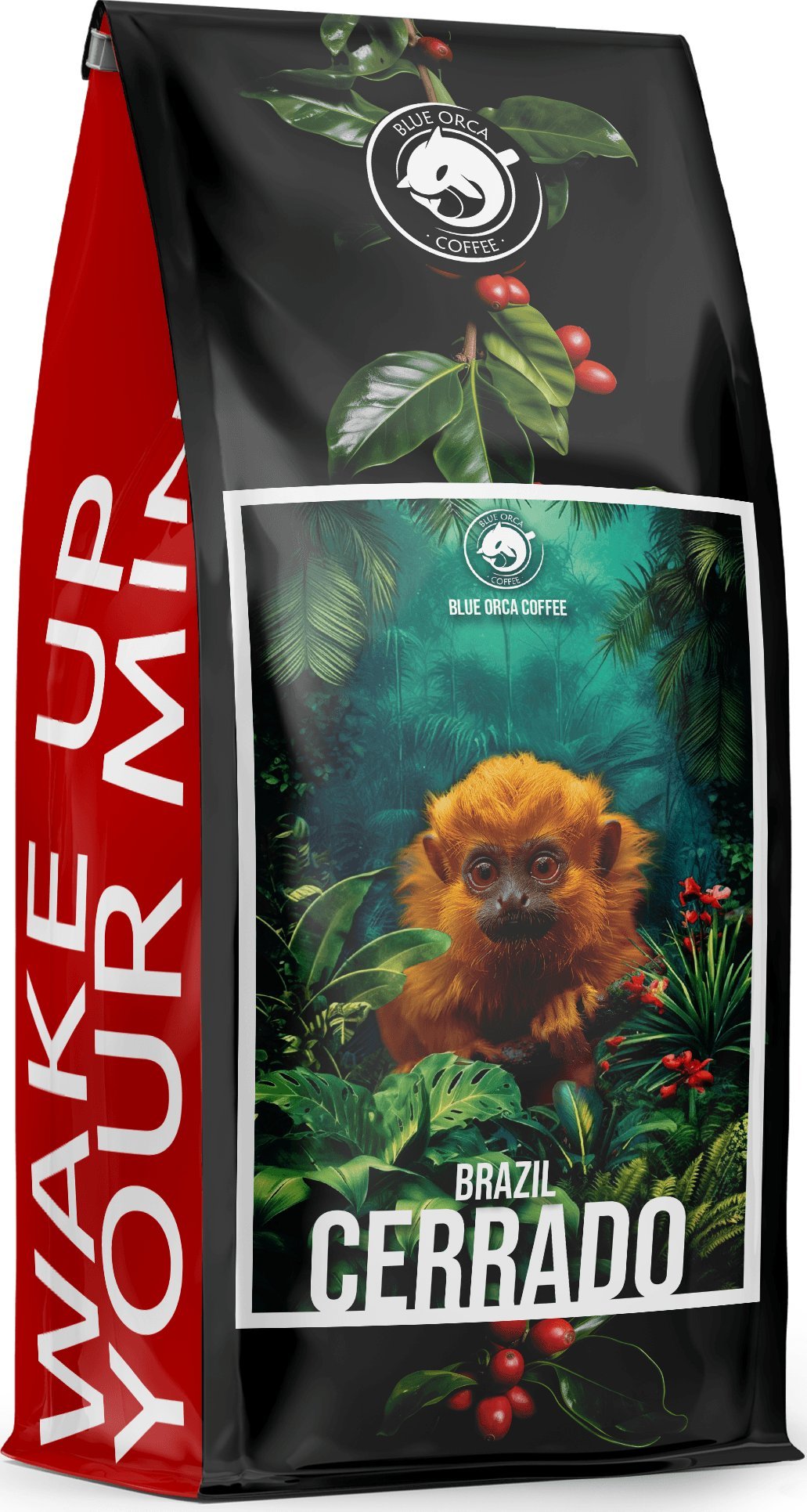 Kawa ziarnista Blue Orca Coffee Kawa Ziarnista BRAZYLIA CERRADO - ŚWIEŻO PALONA 1KG 100% ARABICA Blue Orca