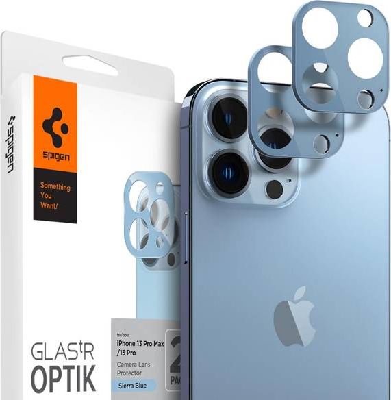 Spigen Szkło hartowane na aparat Spigen Optik Camera Lens Apple iPhone 13 Pro/13 Pro Max Sierra Blue [2 PACK]