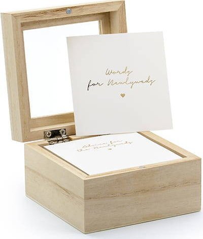 Księga gości - pudełko na porady, 9,5x9,5x6cm, angielska wersja językowa one size