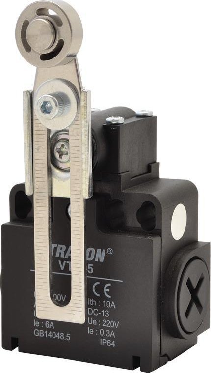 Tracon Electric Łącznik krańcowy z dźwignią regulowaną i rolką VT145