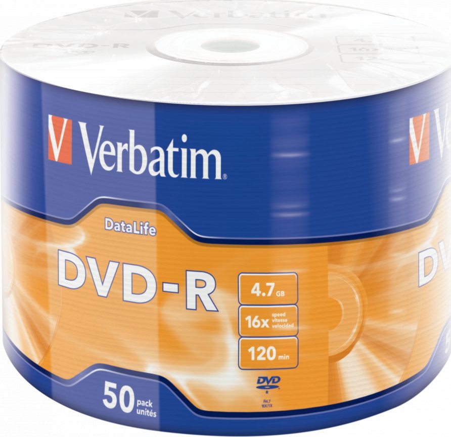 Verbatim DVD-R 4.7 GB 16x 50 sztuk (43791)
