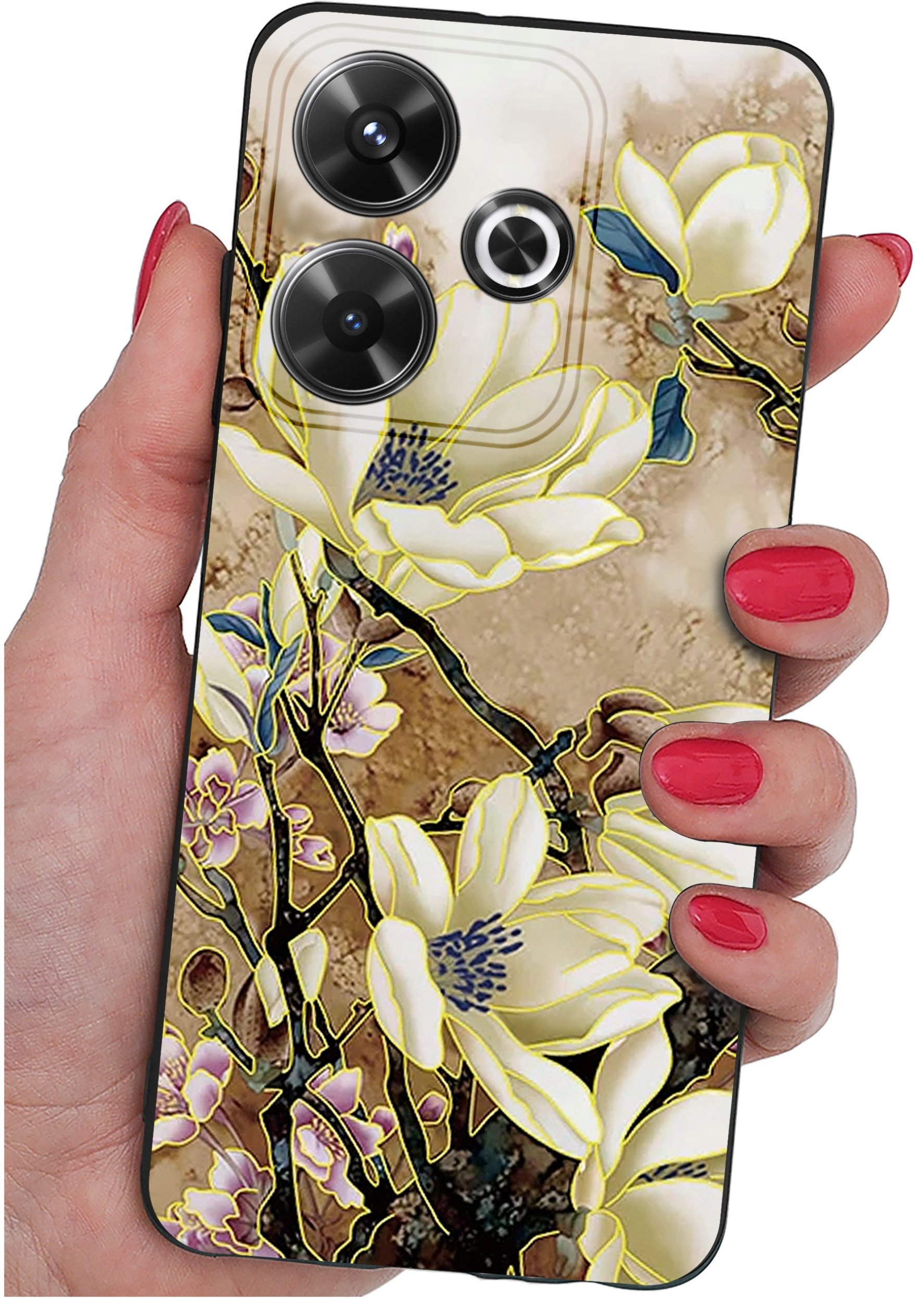 Etui do Xiaomi Redmi 13 4G WZORY |SILIKONOWE MATT CASE + SZKŁO 9H