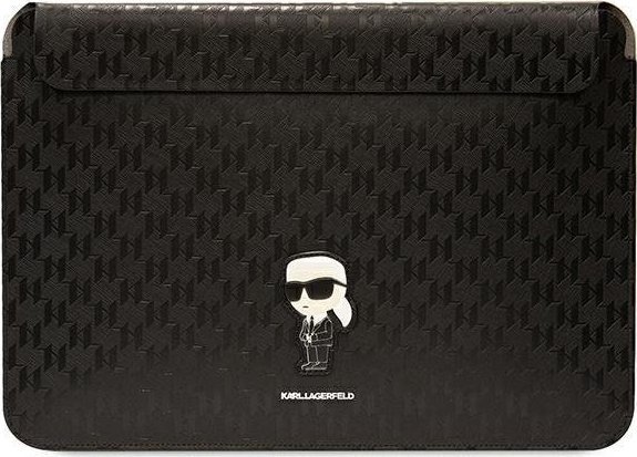 Etui Karl Lagerfeld Karl Lagerfeld Sleeve KLCS14SAKHPKK 14" czarny/black Saffiano Monogram Ikonik