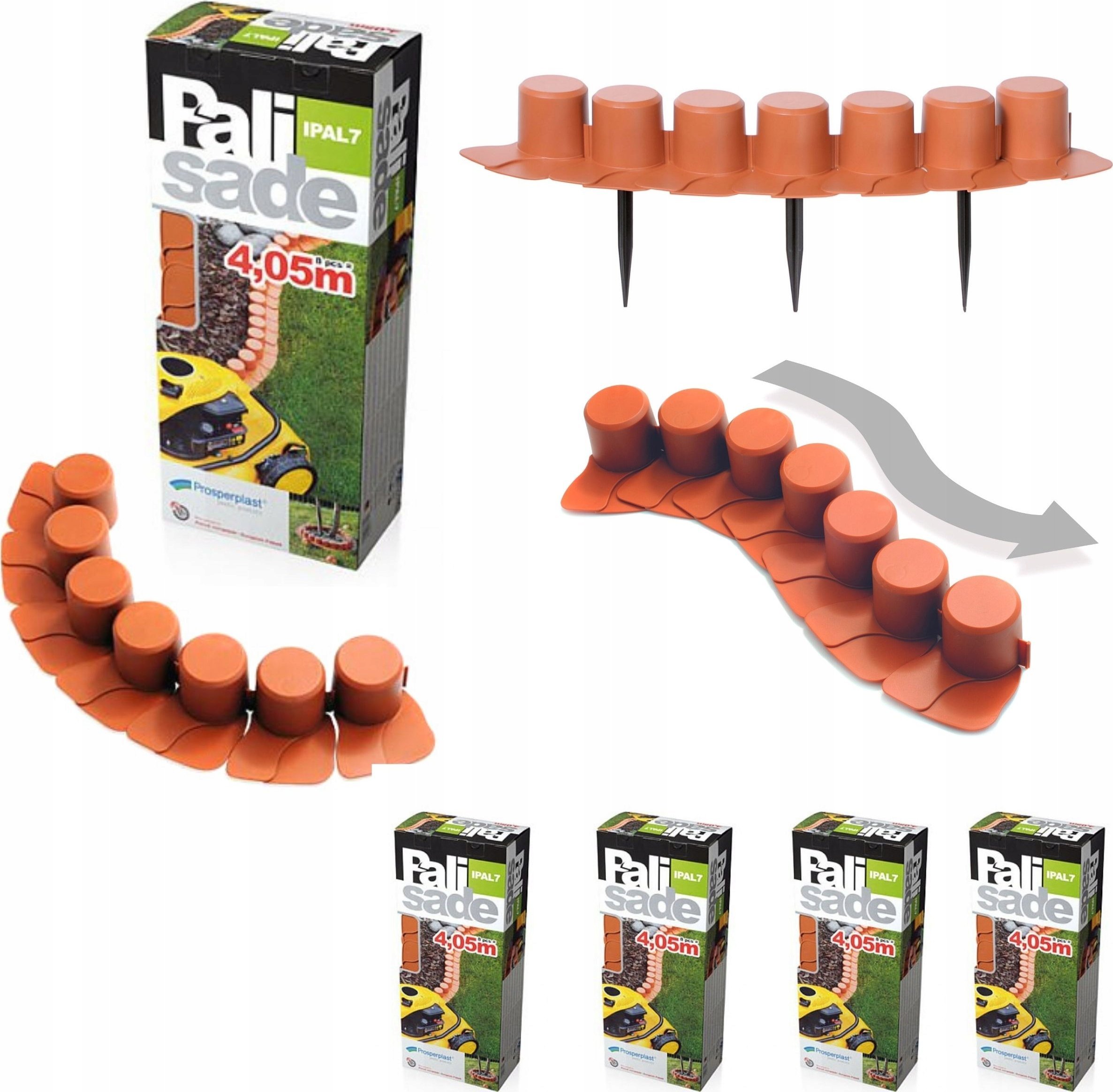 Palisada ogrodowa z kołnierzem IPAL7 20m Płotek