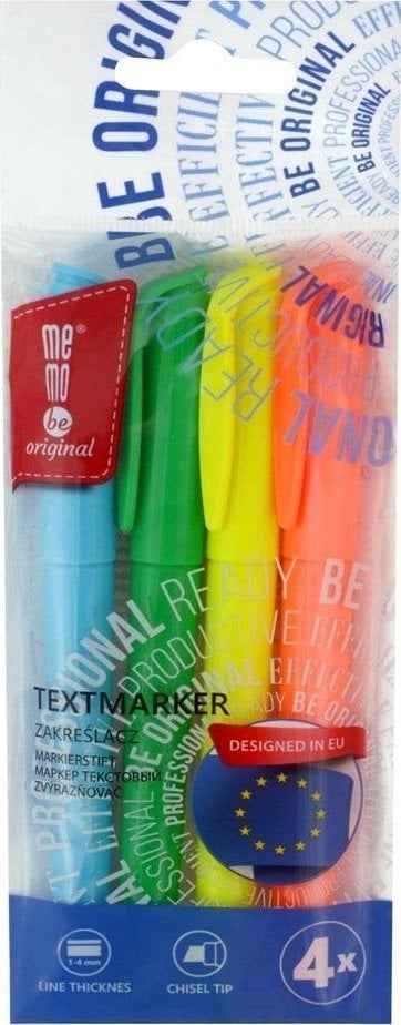 Zakreślacz w pisaku 4szt Memobe