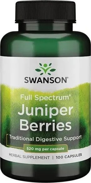 Swanson Swanson - Full Spectrum Juniper Berries, Wsparcie Trawienia, 520mg, 100 kapsułek