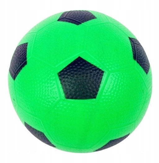 Piłka Gumowa Wzór Piłki Nożnej Plażowa Lekka Zielona 16cm