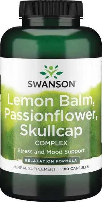 Swanson Swanson - Lemon Balm, Complex,180 kapsułek