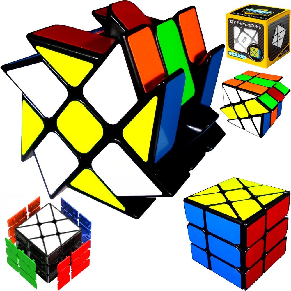 KOSTKA RUBIKA WIATRAK TRUDNIEJSZA WERSJA 3x3 QYToys WINDMILL UKŁADANKA ŁAMIGŁÓWKA