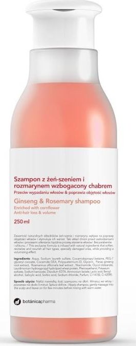 Botanica Szampon z żeń-szeniem rozmarynem i chabrem 250 ml