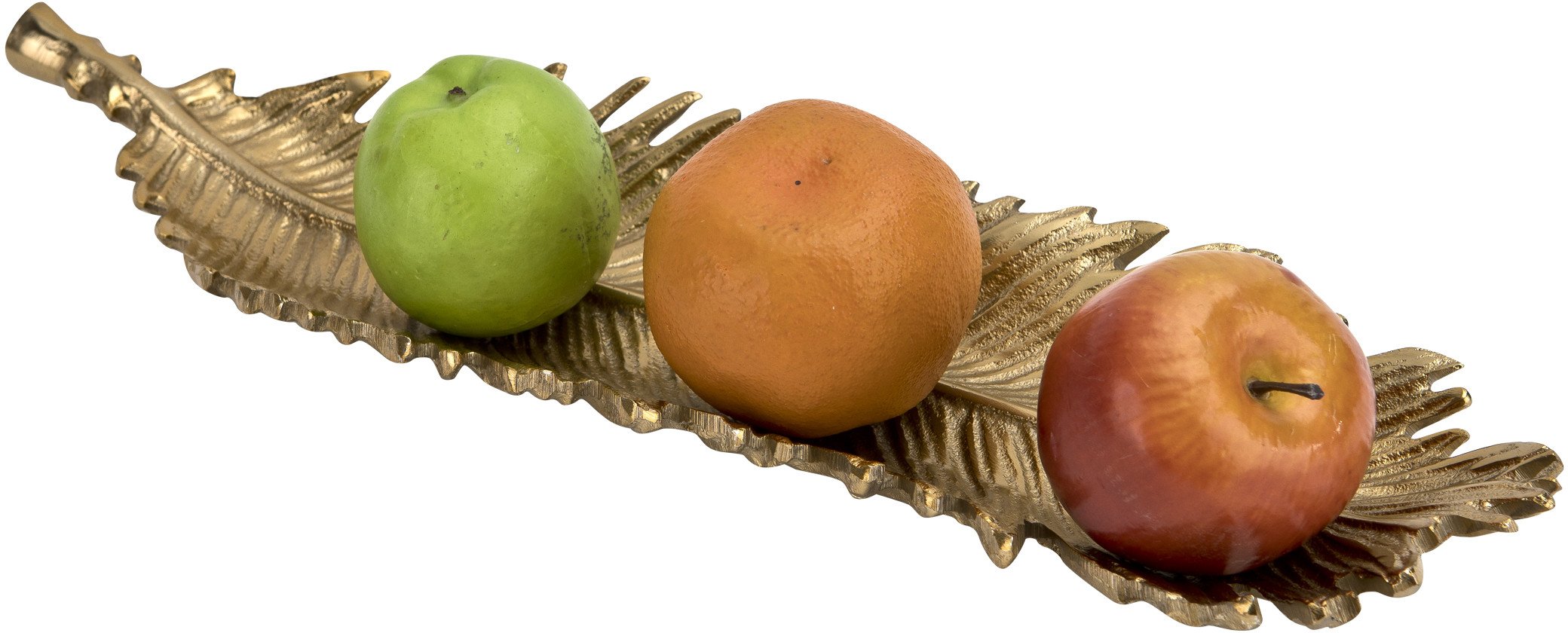 Patera ozdobna 47x13 cm Liść złoty