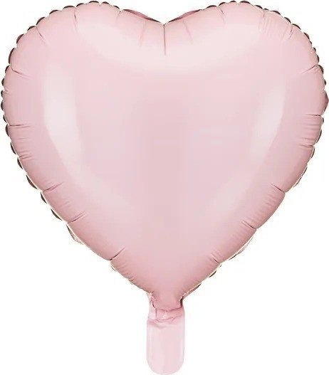 Balon foliowy w kształcie serca pastelowy róż