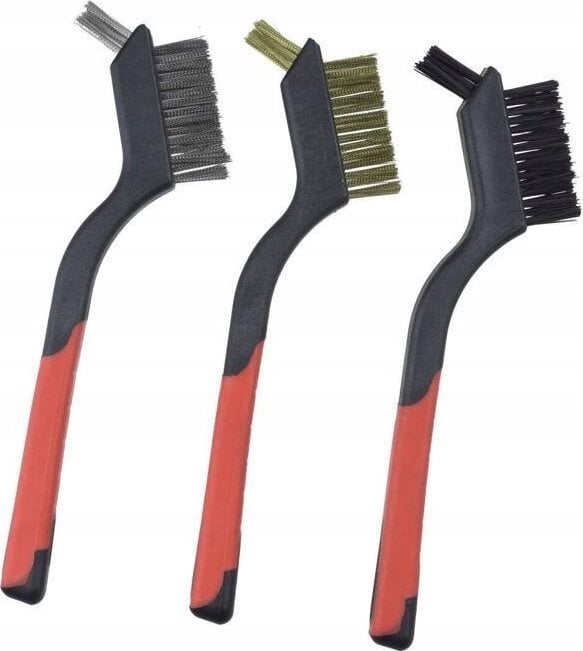 Dedra Zestaw szczotek 3szt, 3-rzędowe, 180mm, dwumat.uchwyt