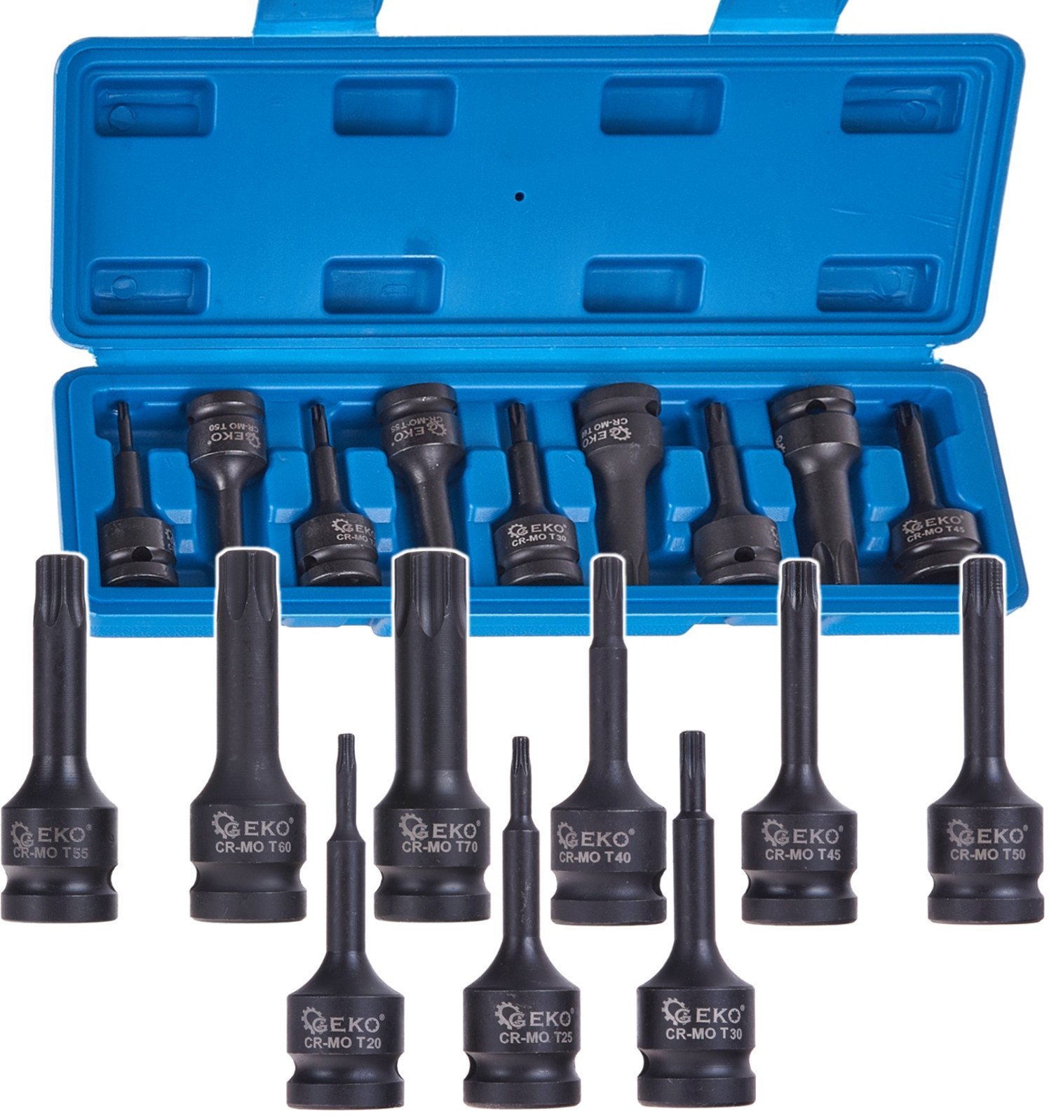 Kpl. kluczy udarowych torx 9szt. T20-T70 CR-MO (15)