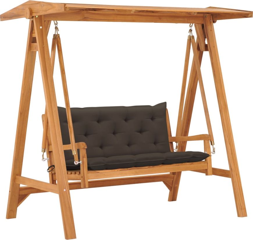 Elior Huśtawka ogrodowa z ciemnoszarą poduszką -Tifo