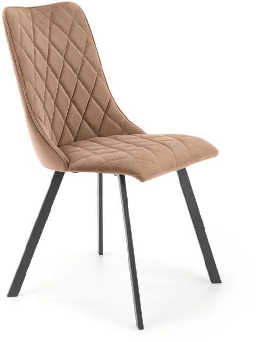 Krzesło tapicerowane K450 VELVET beżowe HALMAR