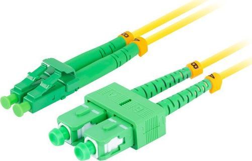 Lanberg PATCHCORD ŚWIATŁOWODOWY SM SC/APC-LC/APC DUPLEX 3.0MM LSZH G657A1 2M ŻÓŁTY LANBERG