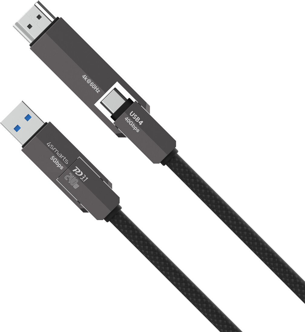 Kabel 4smarts ComboCord USB4 HDMI 240W 1.5m czarny