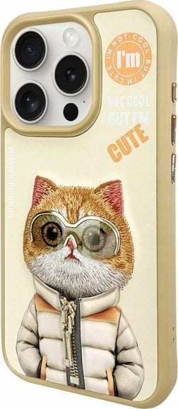 Nimmy case iPhone 15 Pro Max 6.7" khaki Cool&Cute 2.0 Cat
