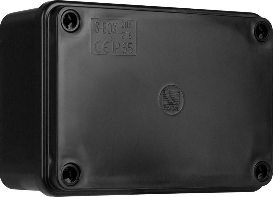 Pawbol Puszka natynkowa S-Box 216C - 120x80x50, bezdławików, czarna IP65