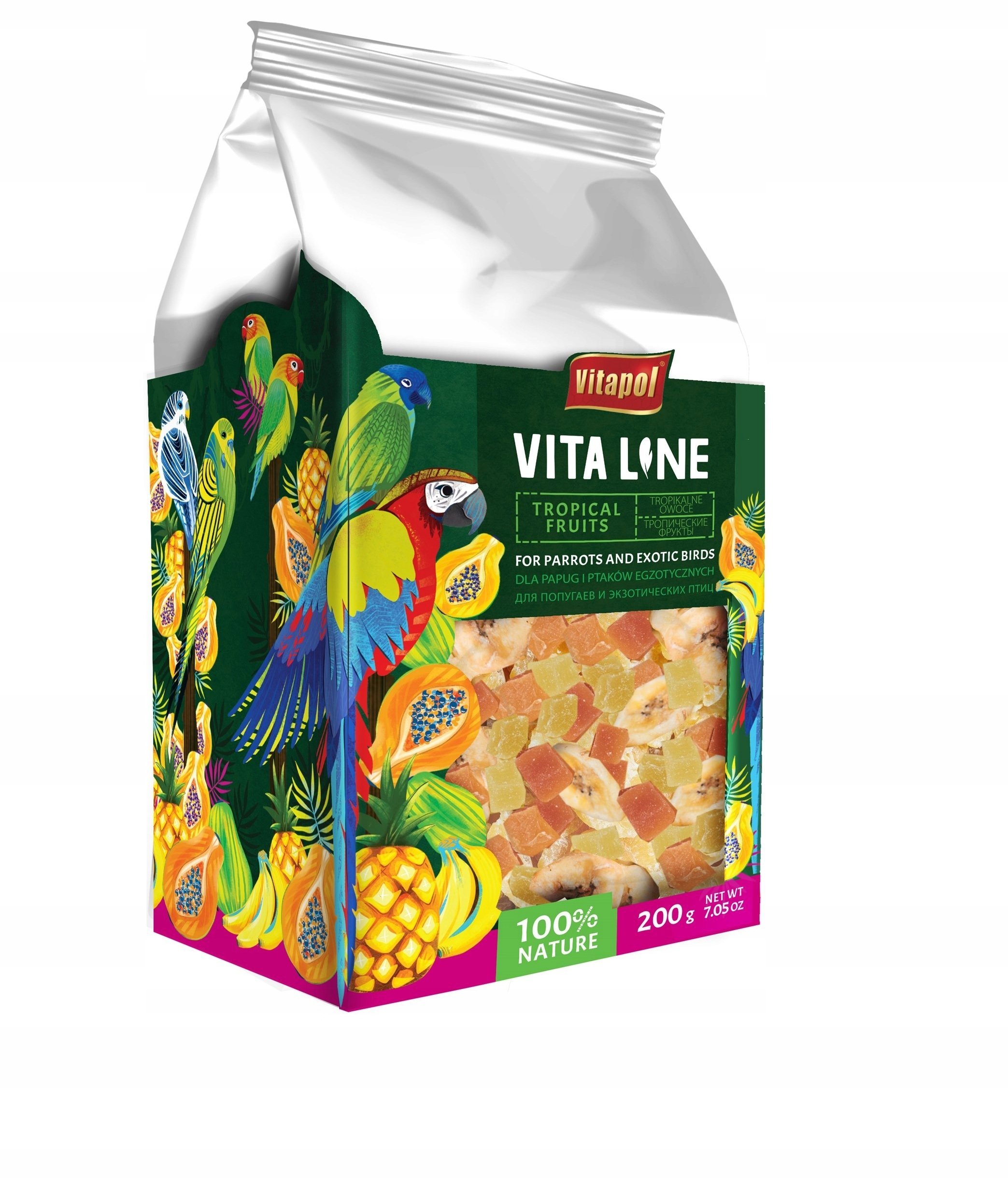 Vitaline Tropikalne owoce dla ptaków egzotycznych 200g, 4szt/disp
