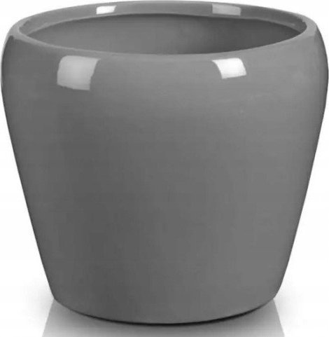 Polnix Osłonka ceramiczna szara na kwiaty 12,5 cm