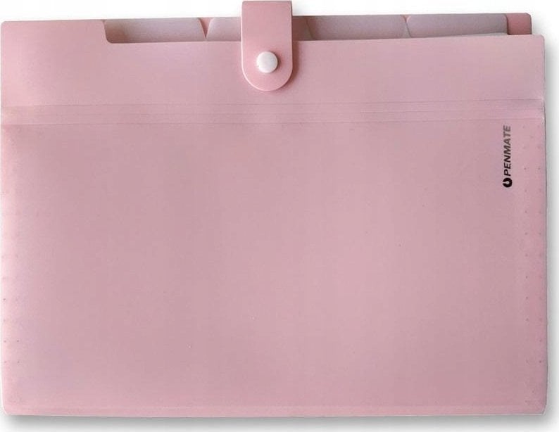 Penmate Teczka z 5-ma przegródkami A4 PENMATE PP-105 pastelowa - pomarańczowa