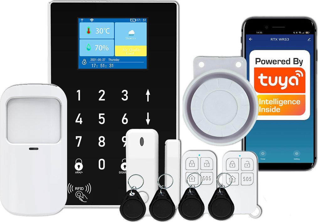 Alarm RTX zestaw bezprzewodowy TUYA WiFi RFID GSM
