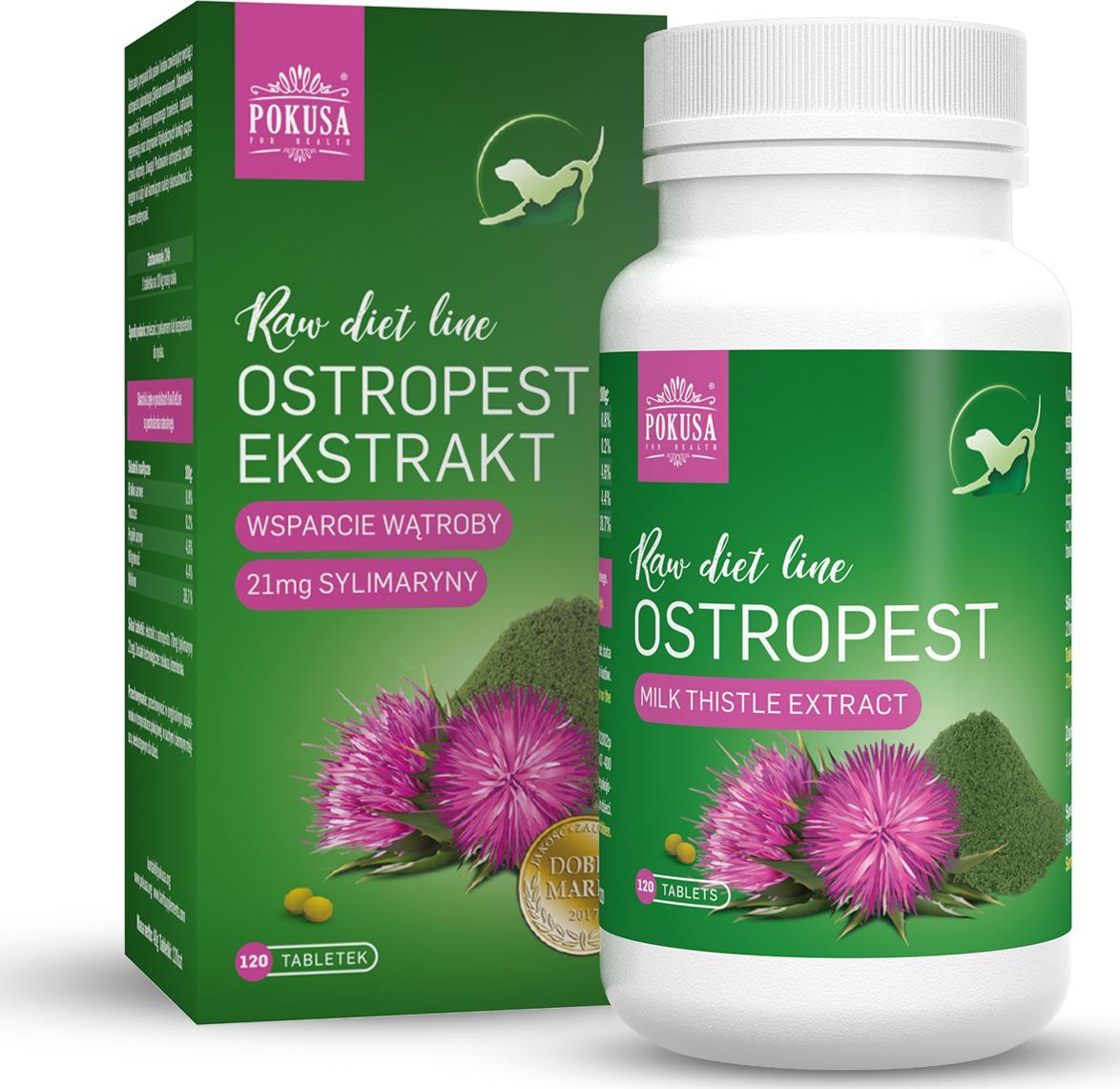 POKUSA POKUSA RawDietLine Ostropest ekstrakt 120 tabletek