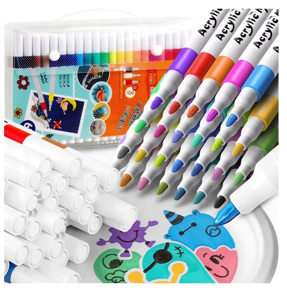 MARKERY AKRYLOWE 60 SZT ZESTAW MARKERÓW KANZA