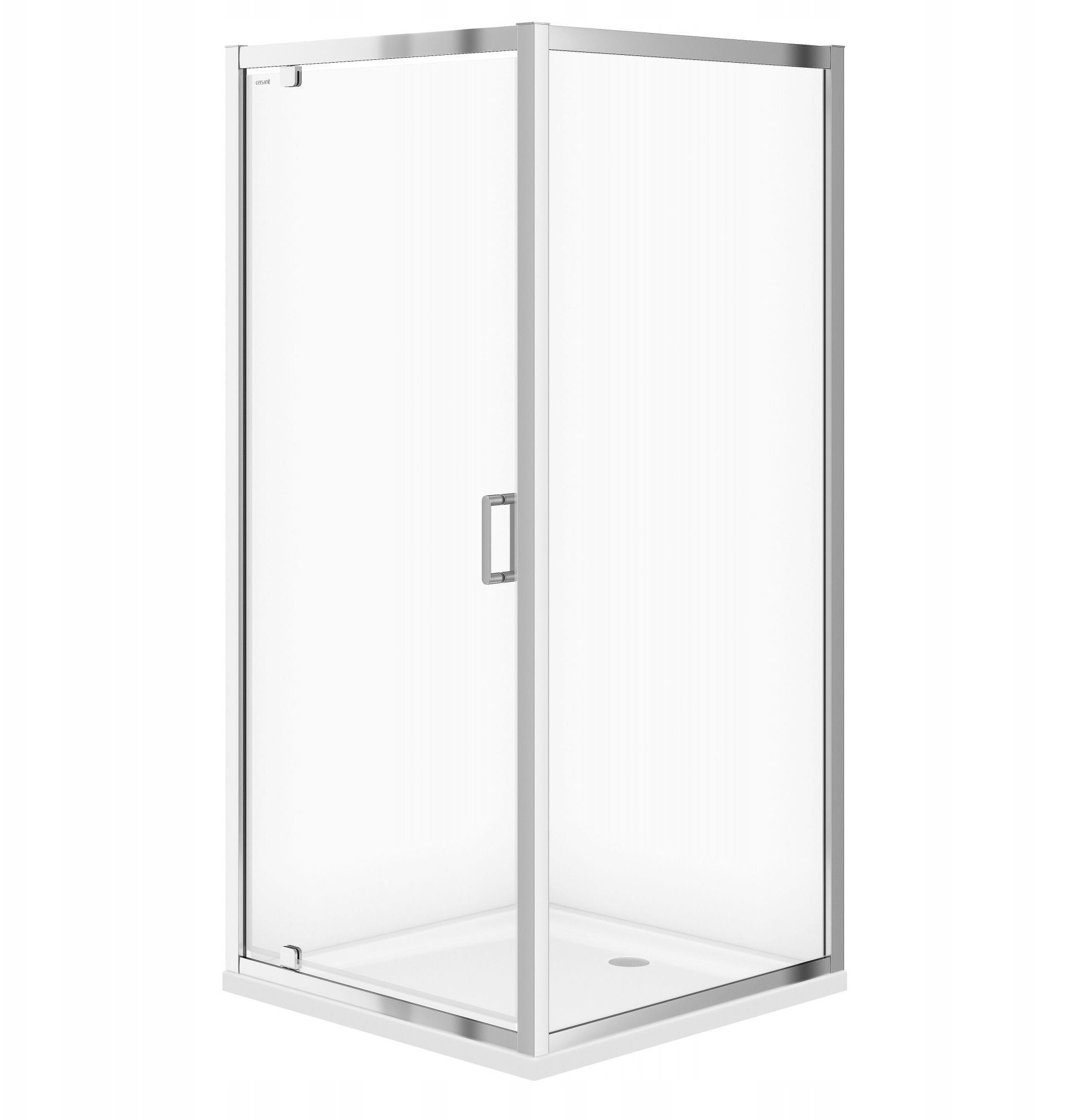 Cersanit (kabiny prysznicowe z brodzikiem) SET B153 Kabina ARTECO kwadratowa - (90x90x190), z brodzikiem TAKO - (90x4) (S601-116)