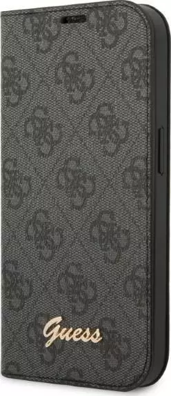 Guess Etui Guess GUBKP14LHG4SHK Apple iPhone 14 Pro czarny/black book 4G Vintage Gold Logo