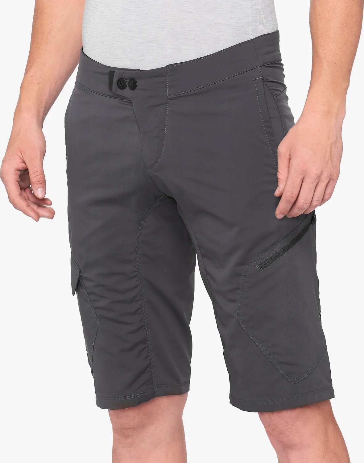 100% Szorty męskie 100% RIDECAMP Shorts Charcoal roz.28 (42 EUR)