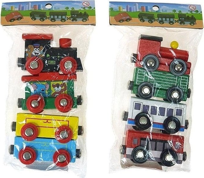 Pociąg drewniany 21x11x3cm