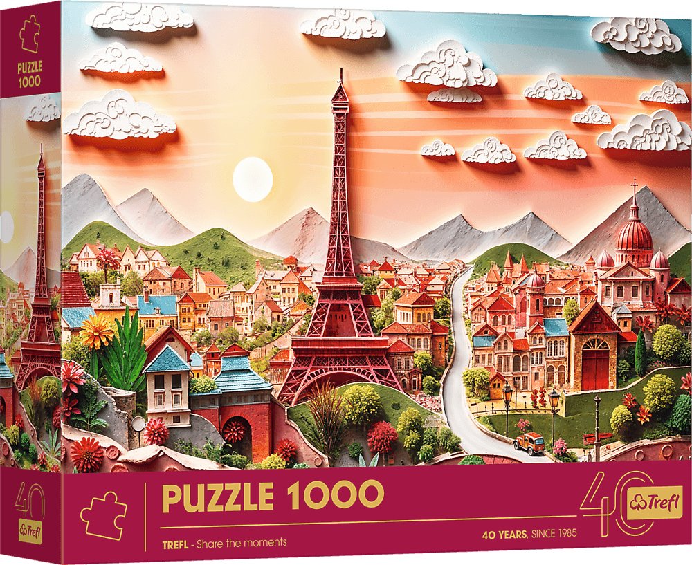 Trefl Puzzle z efektem 3D - 40-lecie Trefl - Paryż 1000 elementów (40044)