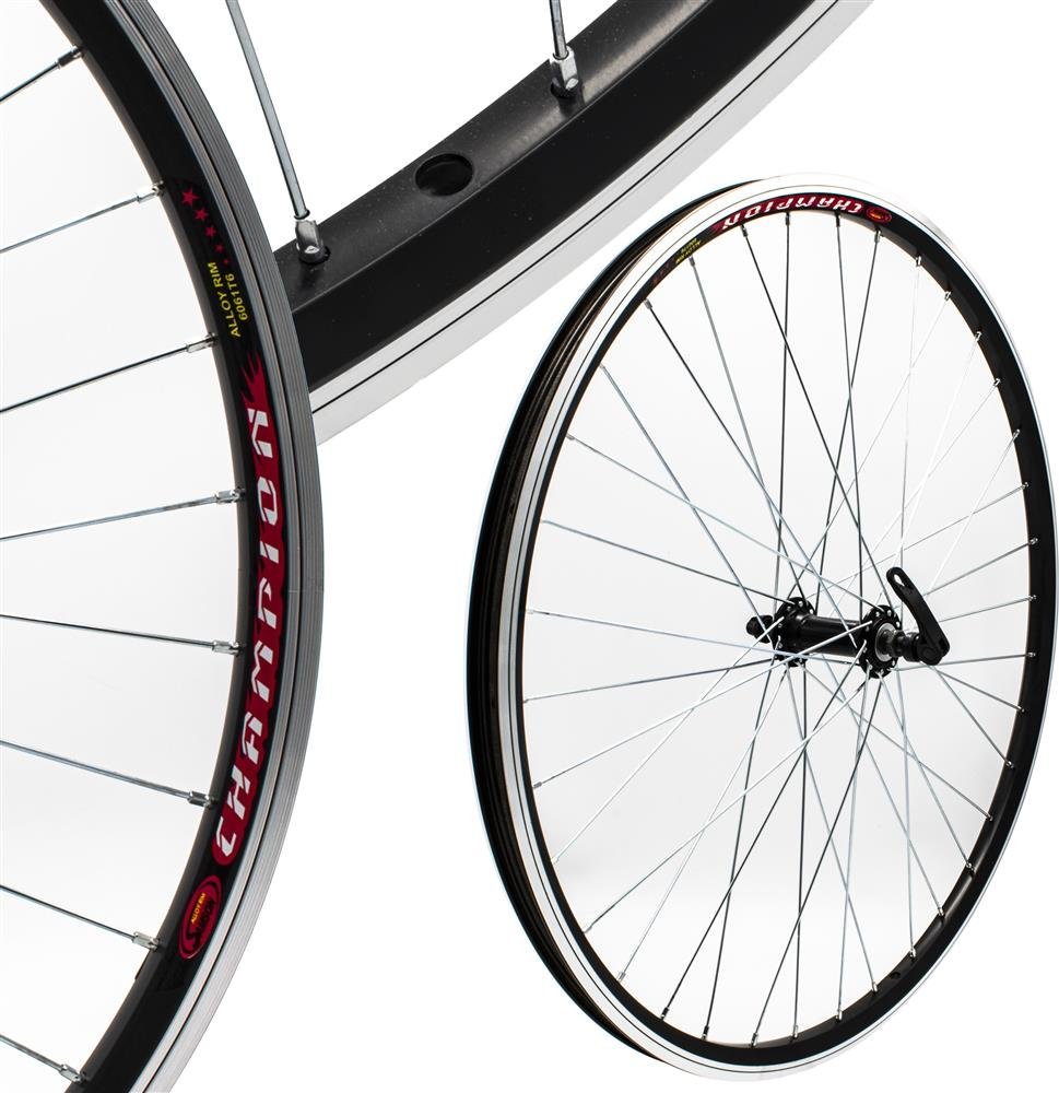 Koło przednie 26" SFDM-CT10F QR, czarne ze srebrnymi szprychami