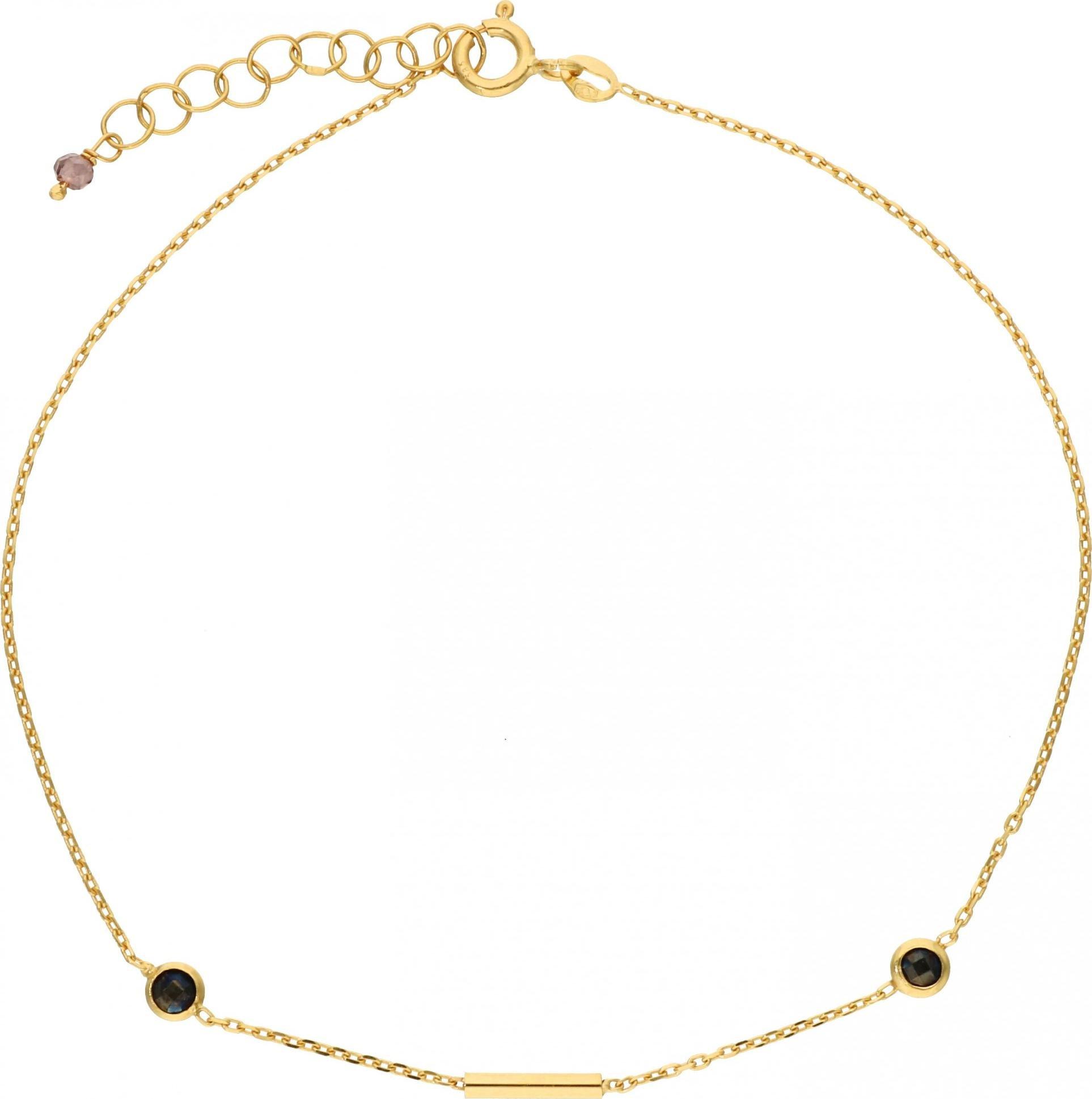 Rosanto Złota bransoletka na kostkę z cyrkoniami 25 cm 585 14k