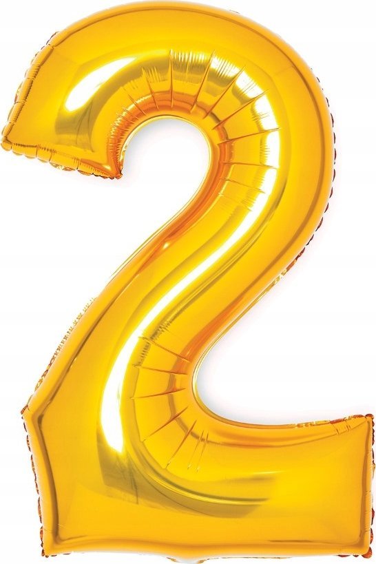AMSCAN Balon foliowy cyfra 2 złota 51x66cm 9913207