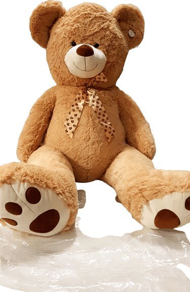 Sun-Day DUŻY MIŚ PLUSZOWY BRĄZOWY Z KOKARDĄ 80 cm