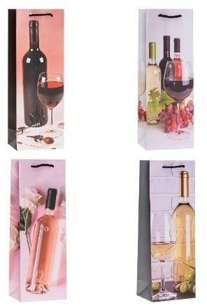 Rozette Torebka ozdobna na butelkę 12x36x9cm mix ROZETTE