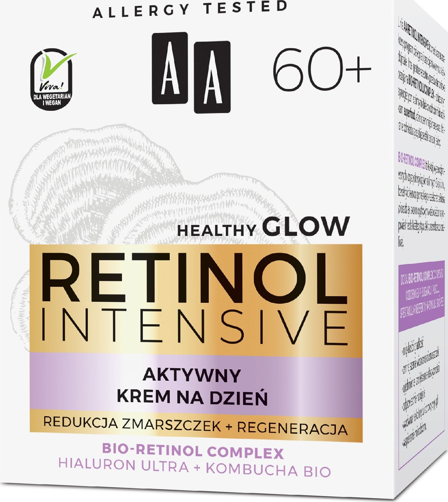 AA Retinol Intensive 60+ Aktywny Krem na dzień - redukcja zmarszczek + regeneracja 50ml