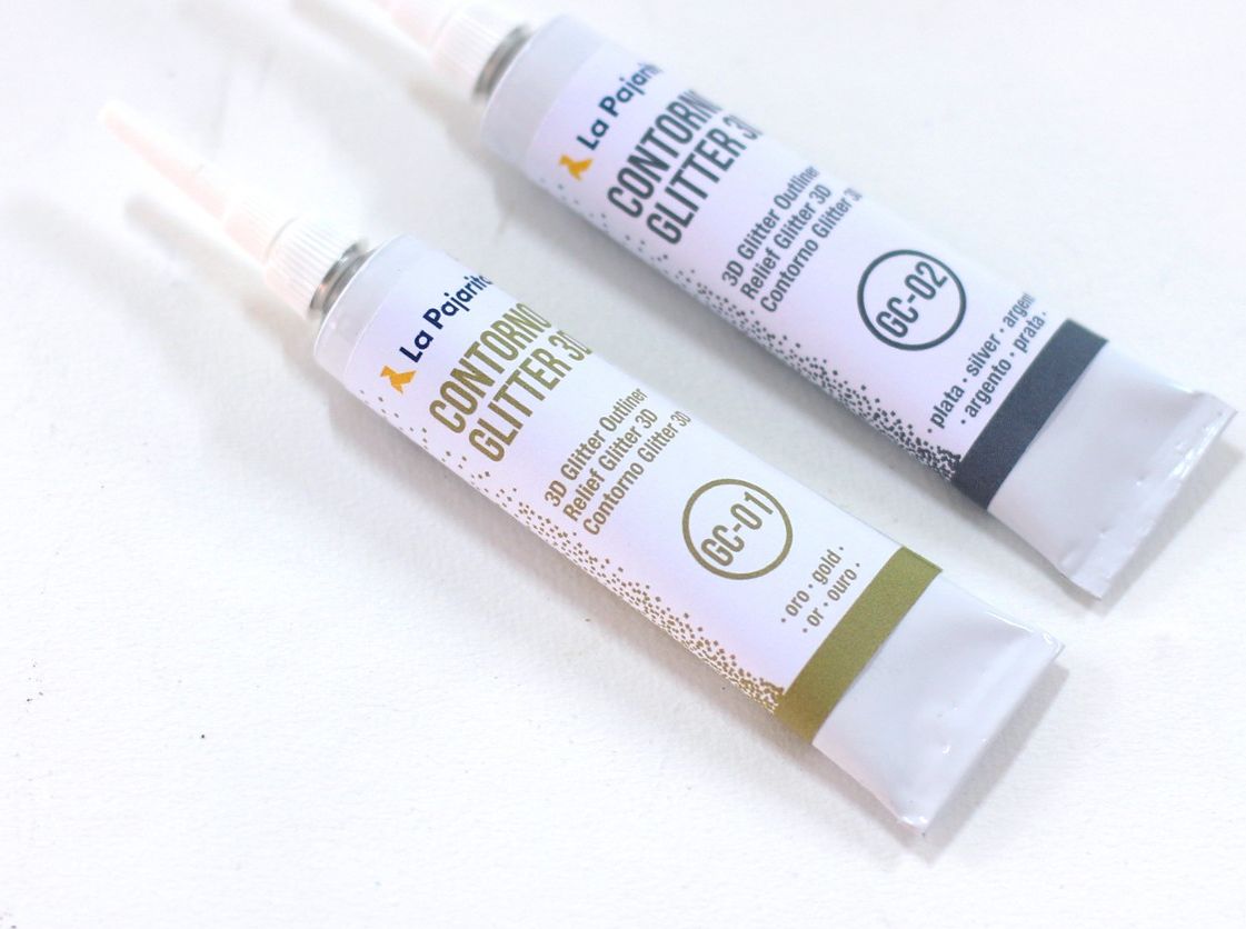 La Pajarita Konturówka z brokatem 20 ml Złota