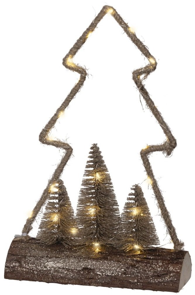 Lampka świąteczna stojąca choinka metalowa LED 34cm 1szt