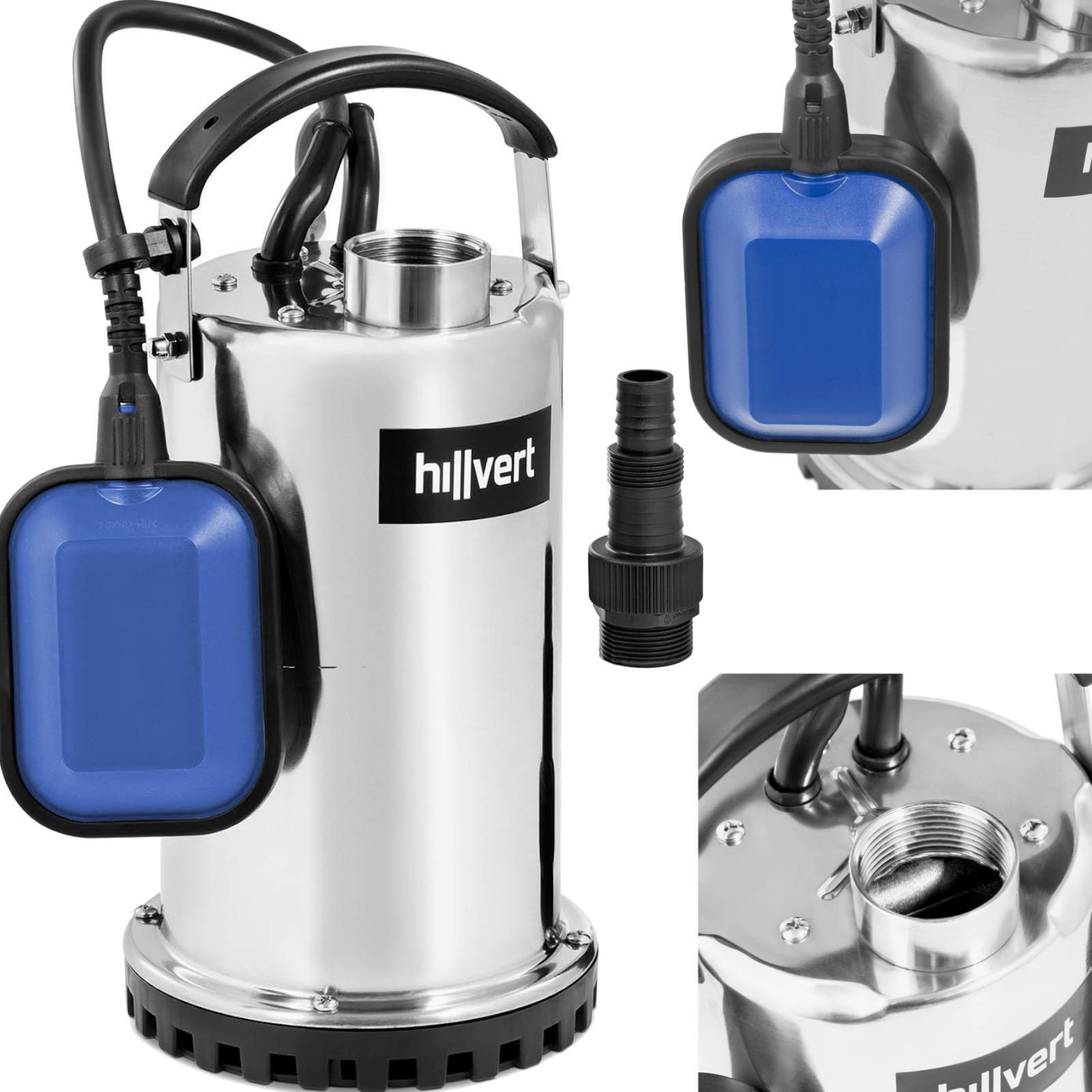 Hillvert Pompa zanurzeniowa zatapialna ogrodowa stalowa 11 m3/h 750 W do 7 m Pompa zanurzeniowa zatapialna ogrodowa stalowa 11 m3/h 750 W do 7 m