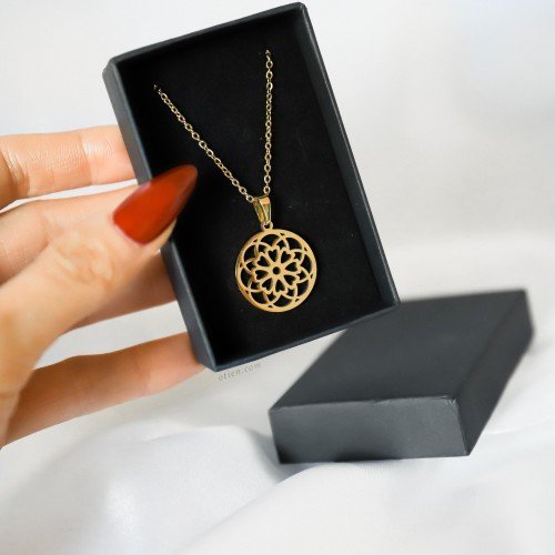 OTIEN Czarne pudełko na biżuterie na prezent