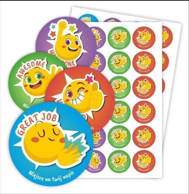 LearnHow Naklejki motywacyjne - Angielskie emotki 48szt