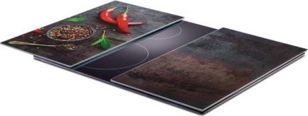 Zeller Szklane płyty kuchenne PEPPERS, 2 sztuki, ZELLER
