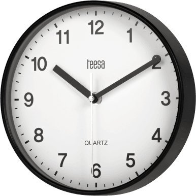 Teesa Zegar ścienny 20 cm czarny