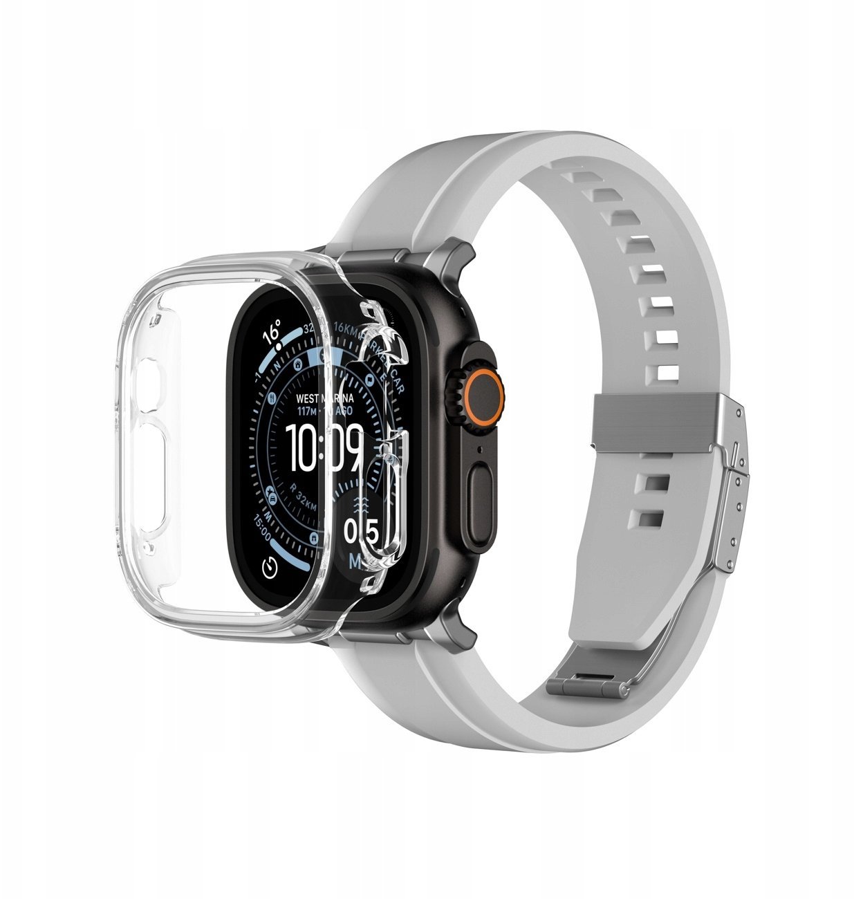 Amazingthing Etui ochronne Minimal na Apple Watch Ultra 3 49 mm - przezroczyste