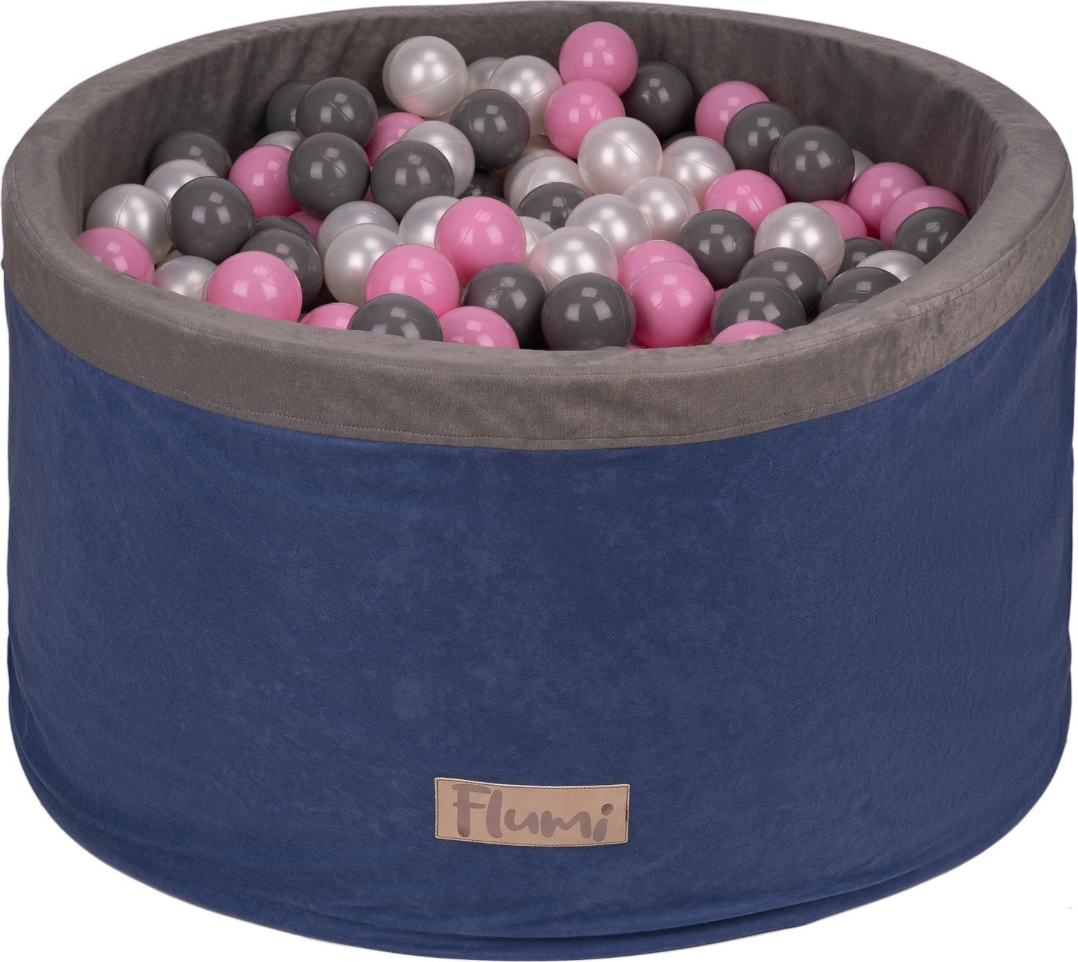 Blomster Suchy basen NIEBIESKI + PIŁKI RÓŻOWE-SZARE-PERŁOWE